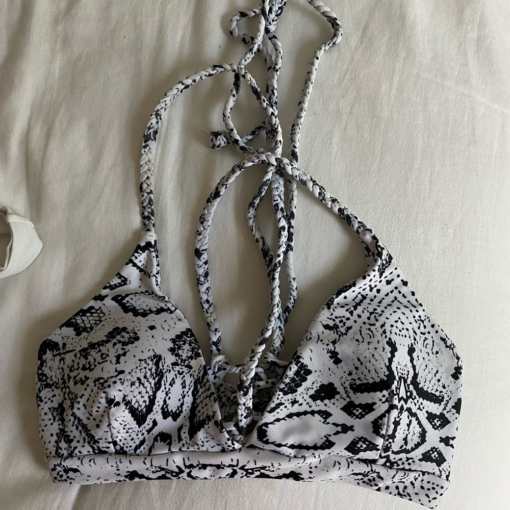 Snakeskin Bikini Top